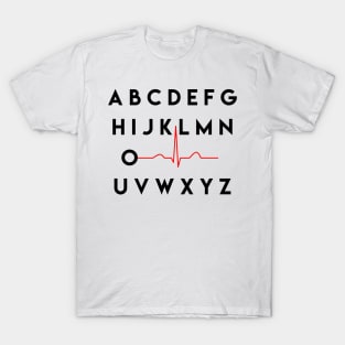 PQRST Wave - Nursing Alphabet T-Shirt